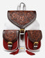 Hyna - Leather Backpack in White & Tan