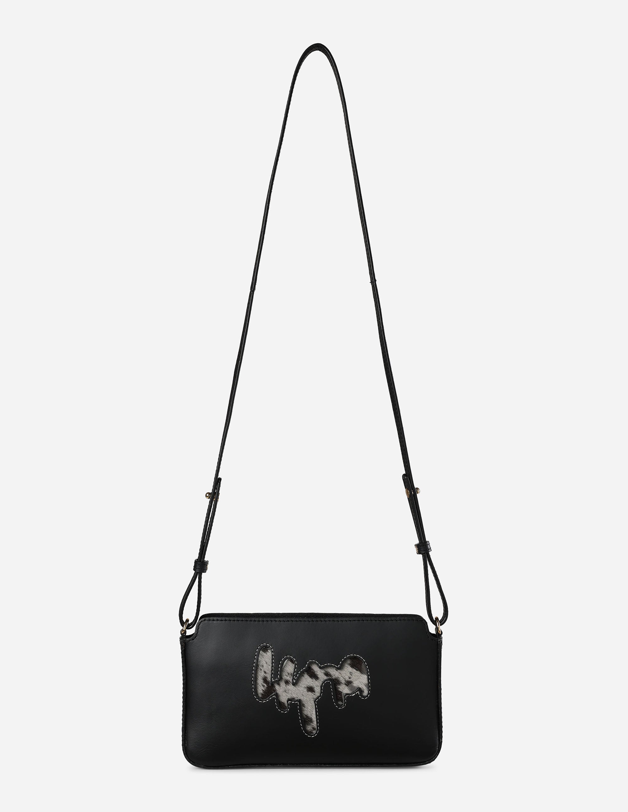 Hyna Bridle Micro Crossbody Bag (Black)