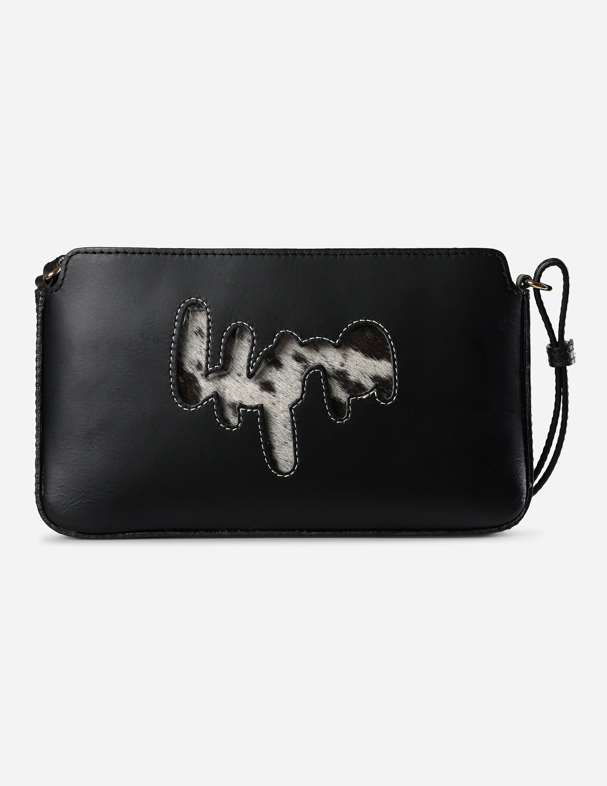 Hyna Bridle Micro Crossbody Bag (Black)
