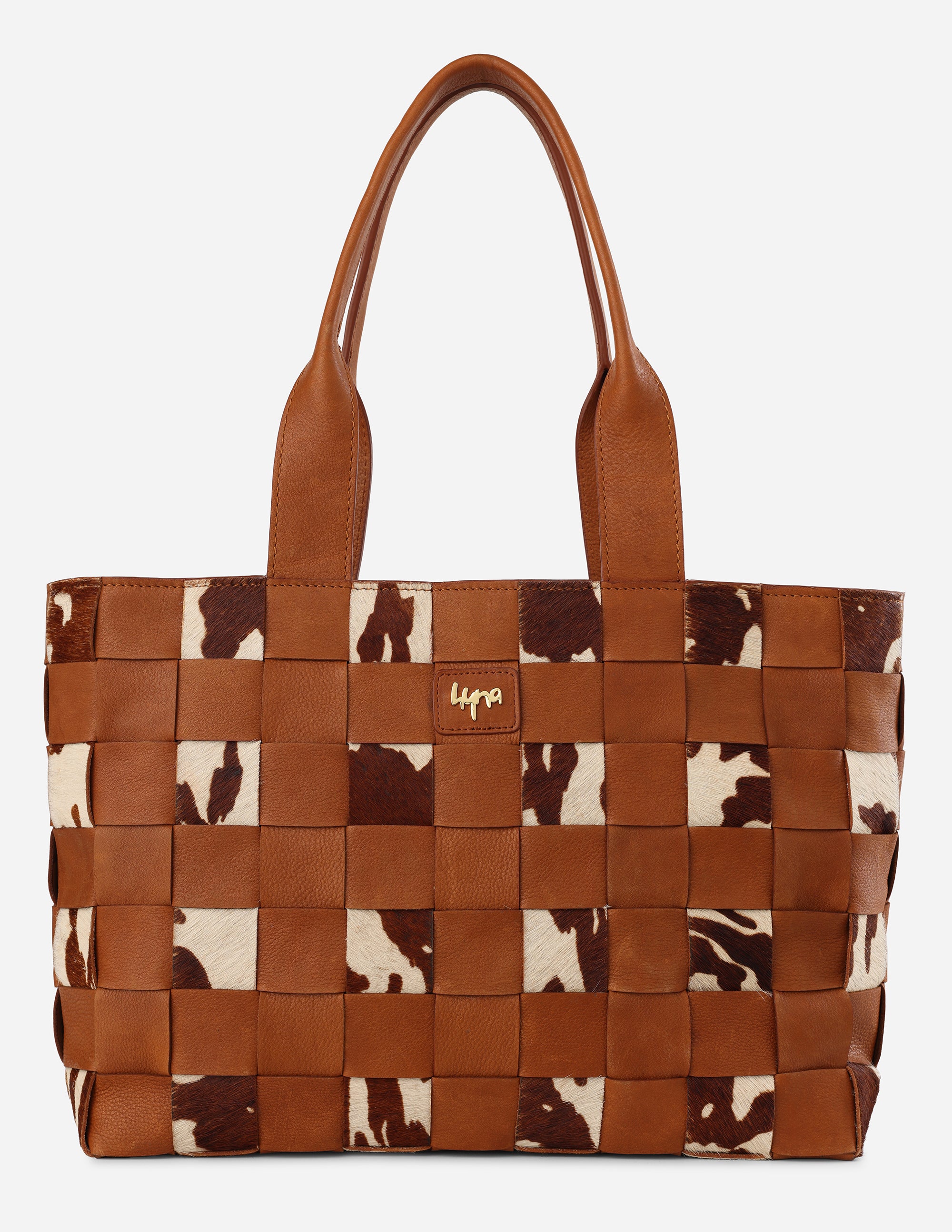 Hyna Tartan Tote Bag (Tan)