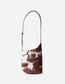 Luxury tan cowhide Hantooled leather bucket bags- Hyna