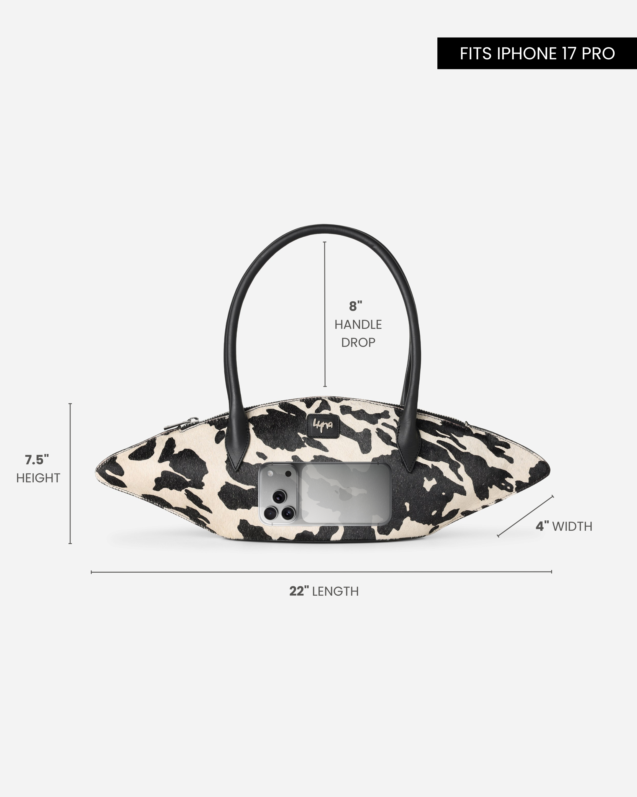 Hyna Marquise Shoulder Bag (B&W)