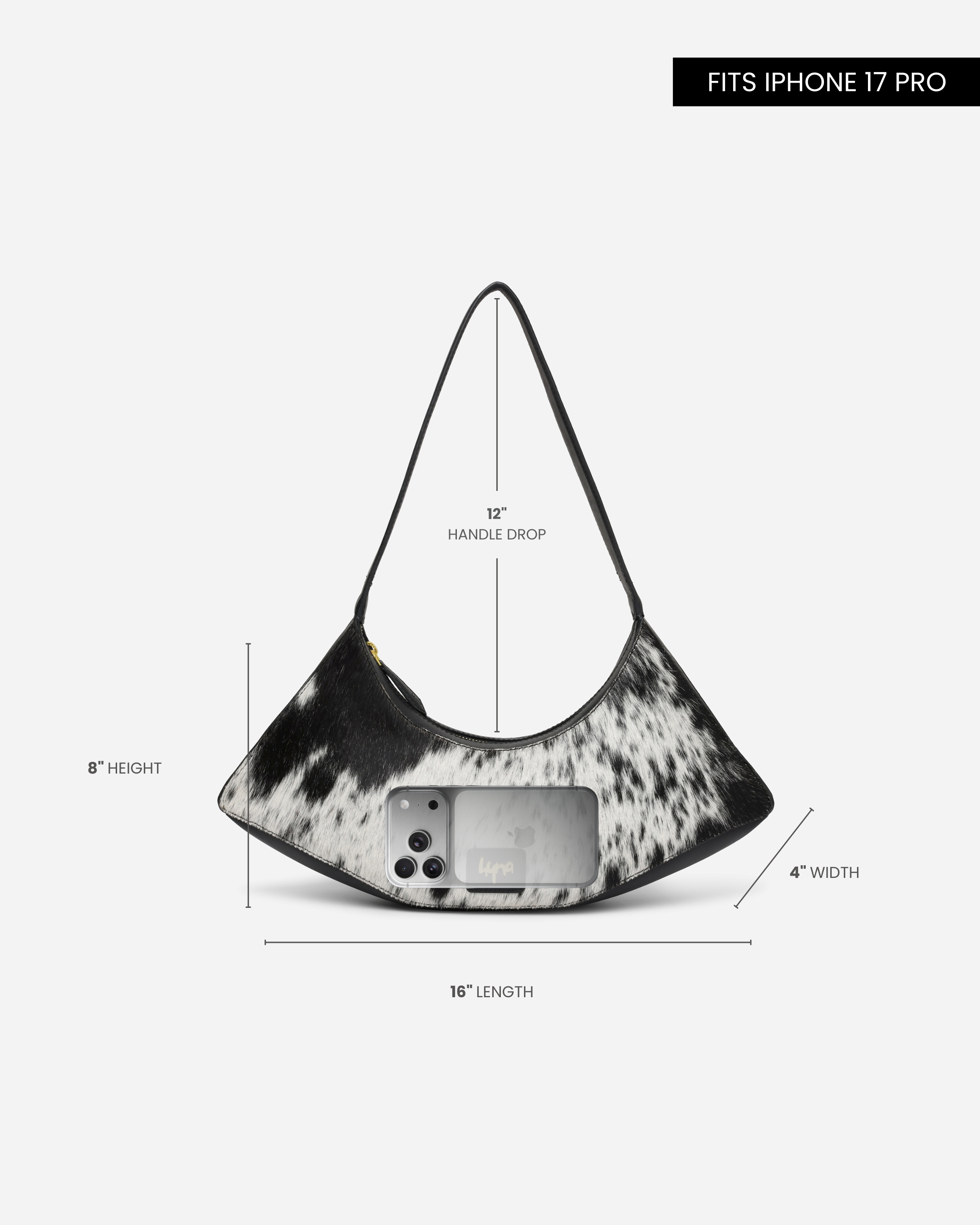 Hyna Nocturne Renegade Shoulder Bag (B&W)