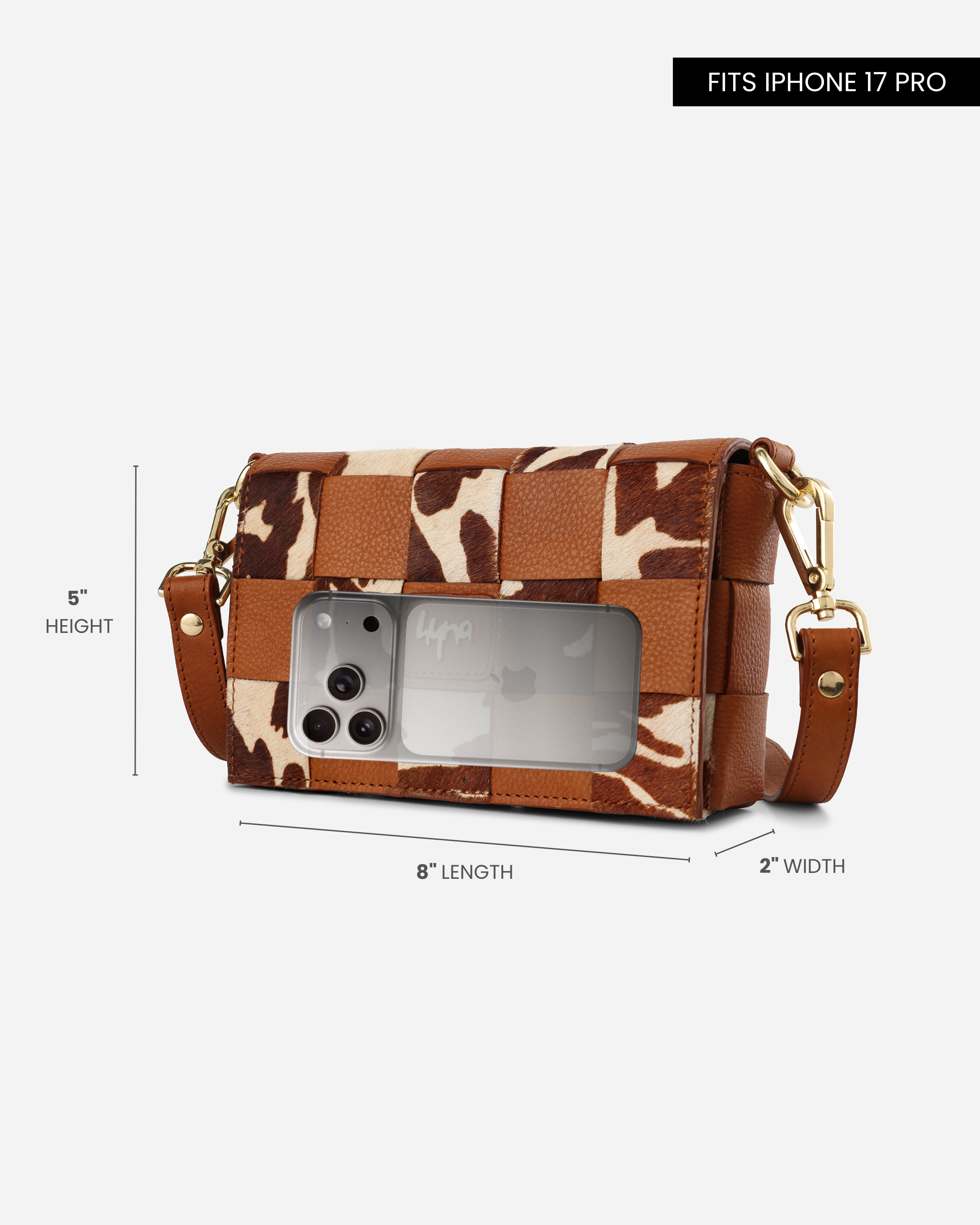 Hyna Tartan Mini Crossbody Bag (Tan)