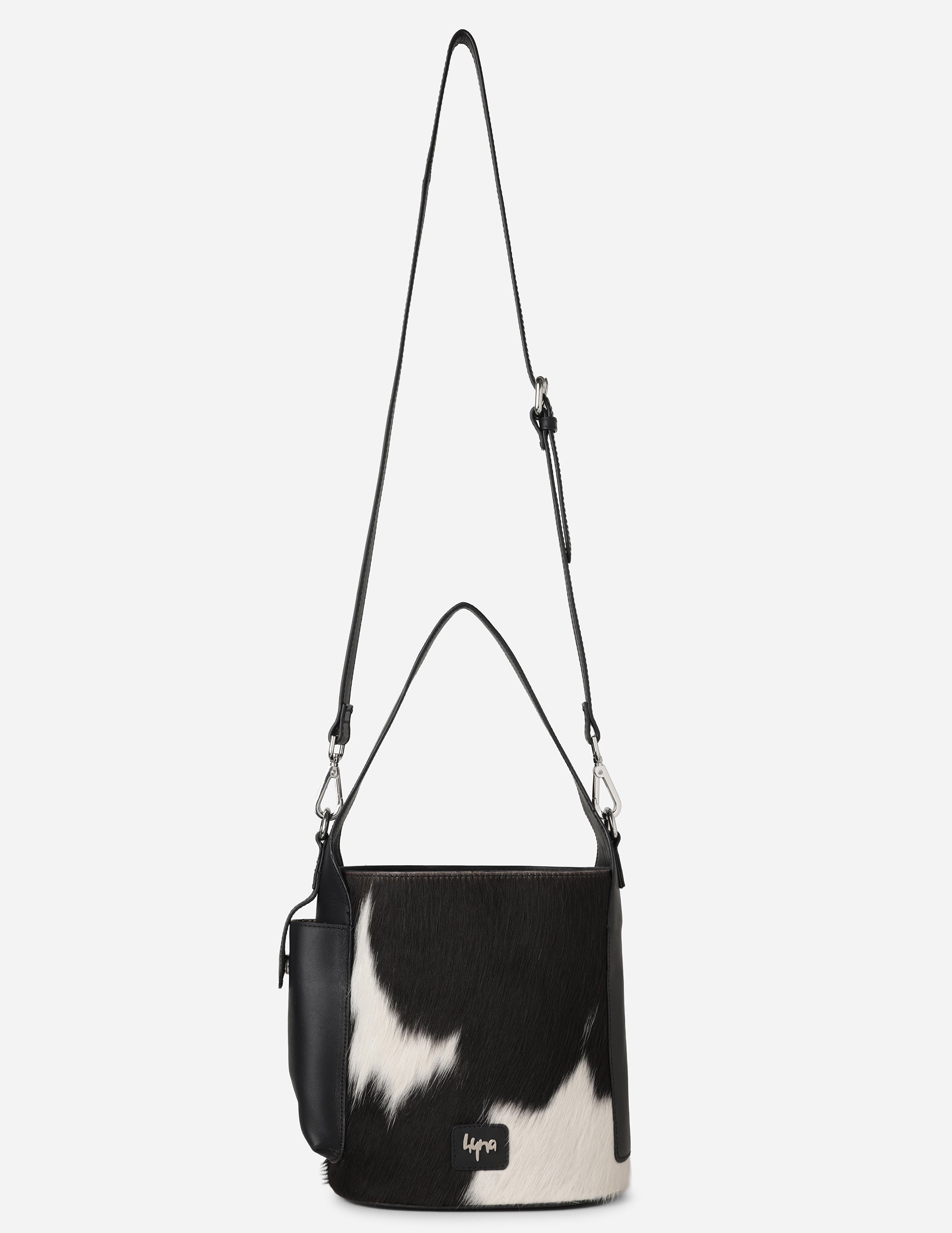 Hyna Nomad Bucket Bag (Natural B&W)