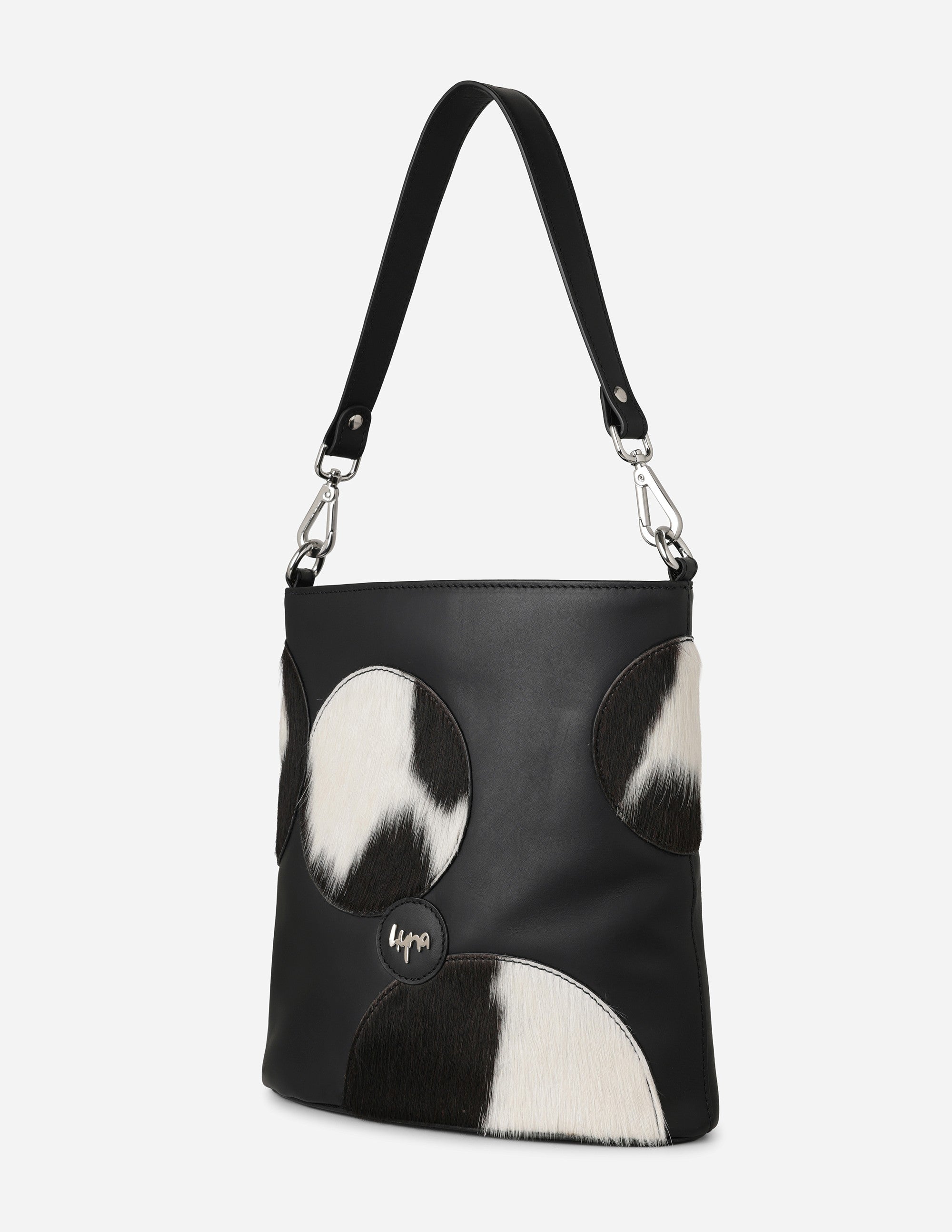 Hyna Miro Bucket Bag (Natural B&W)