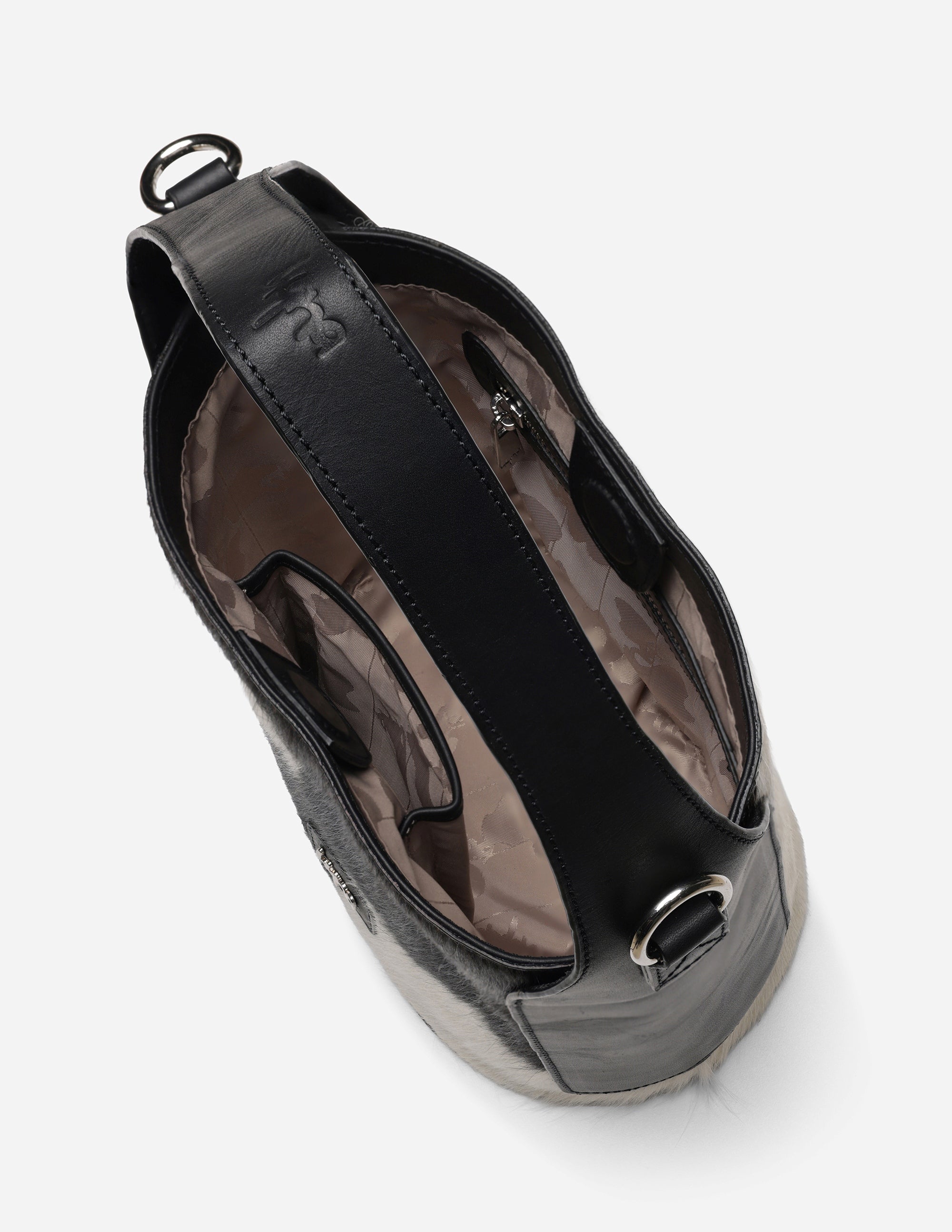 Hyna Nomad Bucket Bag (Natural B&W)