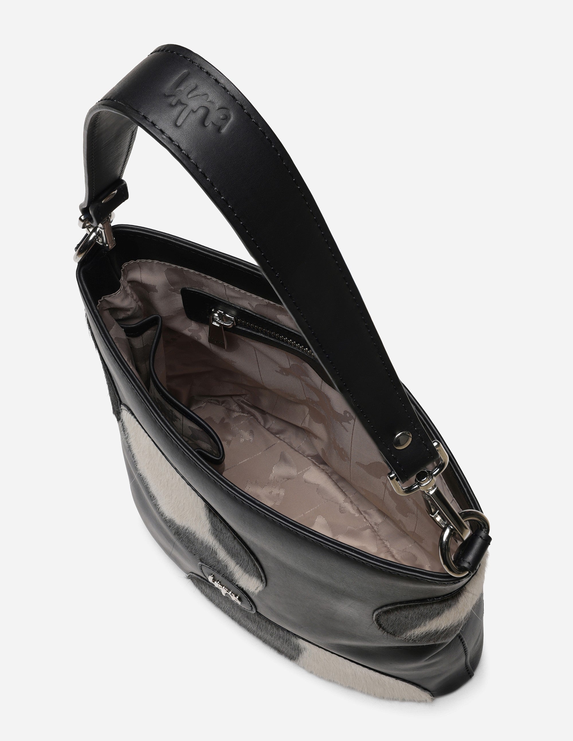 Hyna Miro Bucket Bag (Natural B&W)