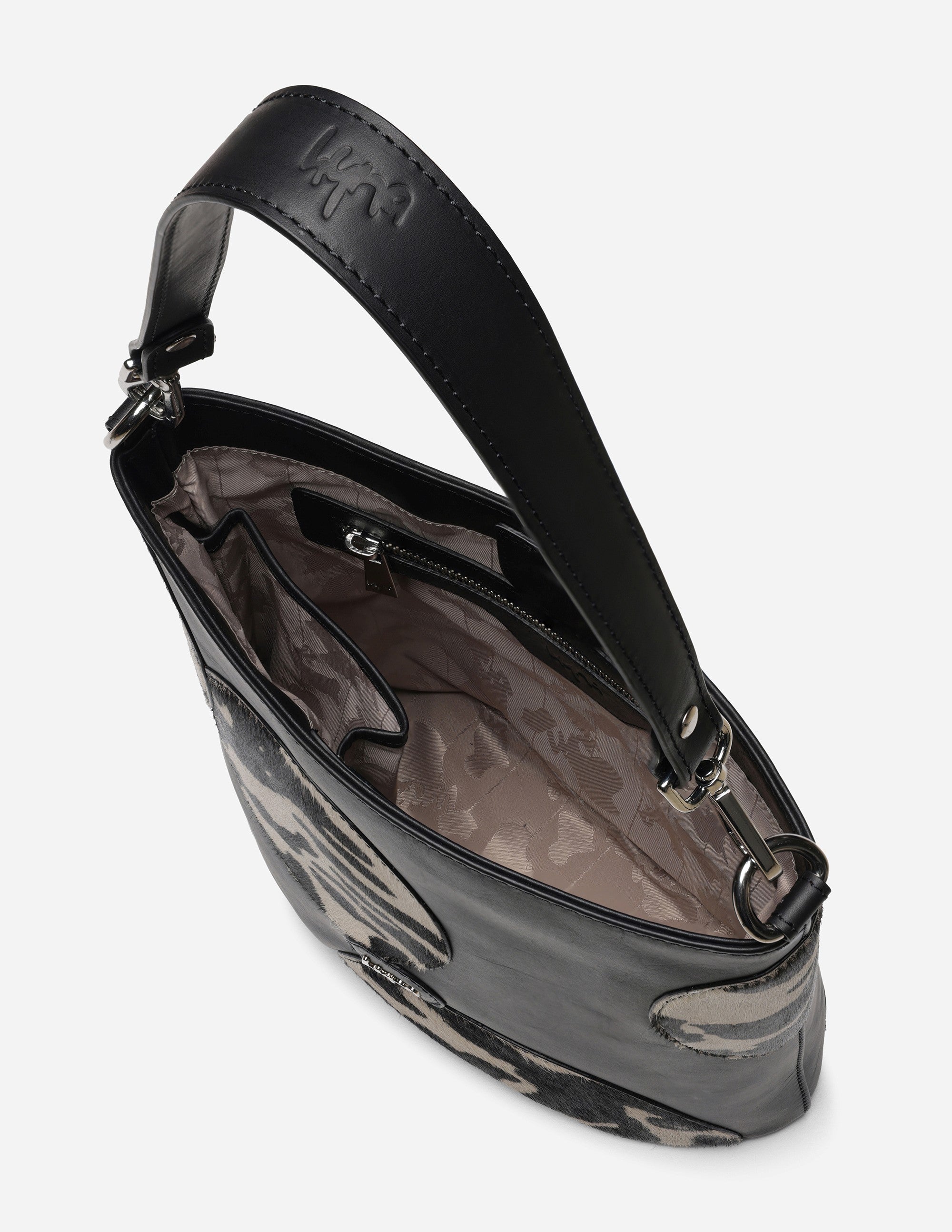 Hyna Miro Bucket Bag (B&W)