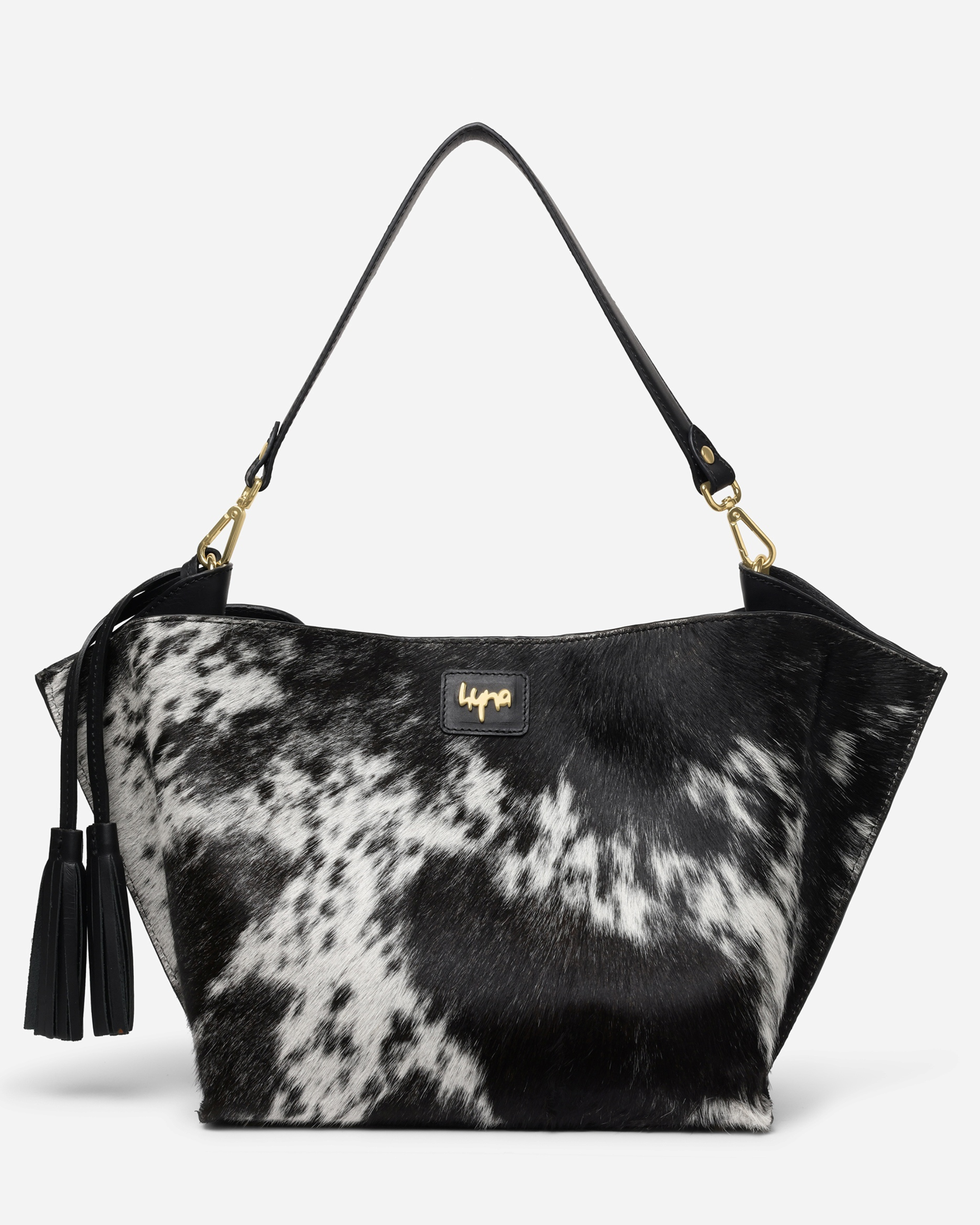 Hyna Reckless Opal Tassel Handbag (B&W)